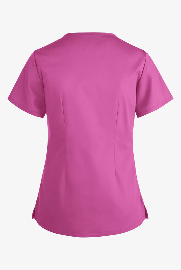 Blusa m&eacute;dica UA Butter-Soft STRETCH con ojales y 4 bolsillos para mujer - Rosebud - 4