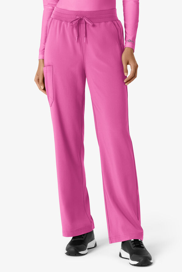 Carhartt Cross-Flex Force Boot Cut Women's 6-Pocket STRETCH Convertible Drawstring Cargo Scrub Pants - Electric Fuchsia - 1