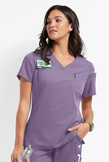 Blusa m&eacute;dica ReSurge Diamond con cuello en V y 3 bolsillos para mujer