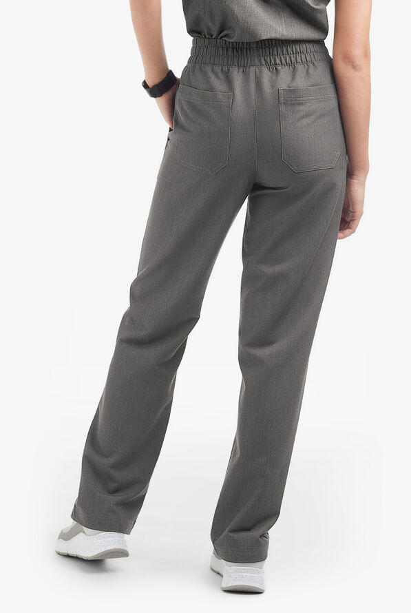 MOVEMENT by Butter-Soft Mira Women's 6-Pocket Wide Leg Scrub Pants - Graphite Heather - 2