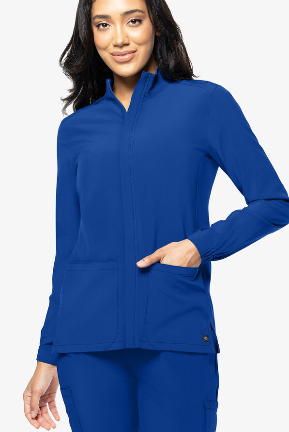 Tasha and Me True Women's 4Pocket STRETCH Zip Front Scrub Jacket