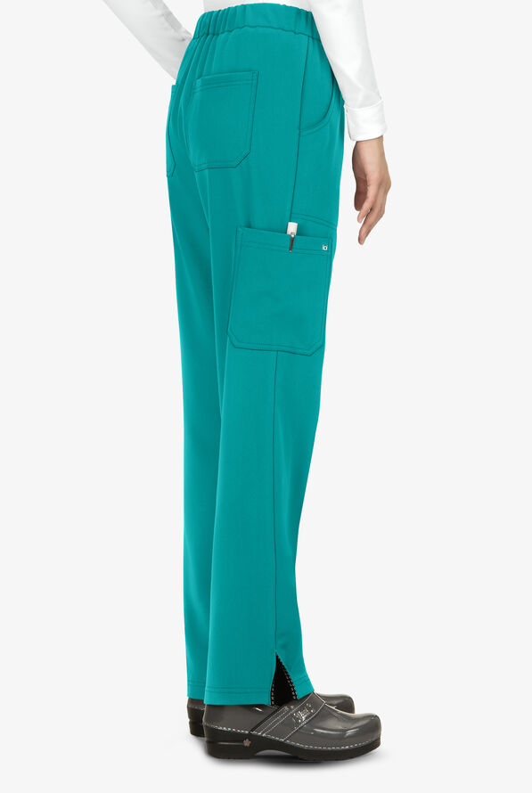 koi Next Gen Everyday Hero Women's 5-Pocket STRETCH Drawstring Cargo Scrub Pant - Teal - 2