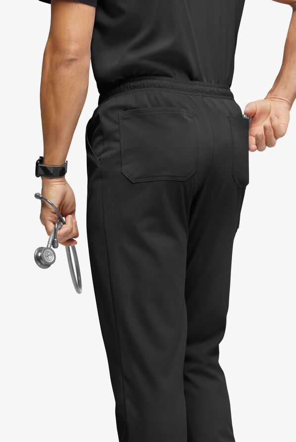 Advantage STRETCH Men's 6-Pocket Cargo Scrub Pants - Black - 3