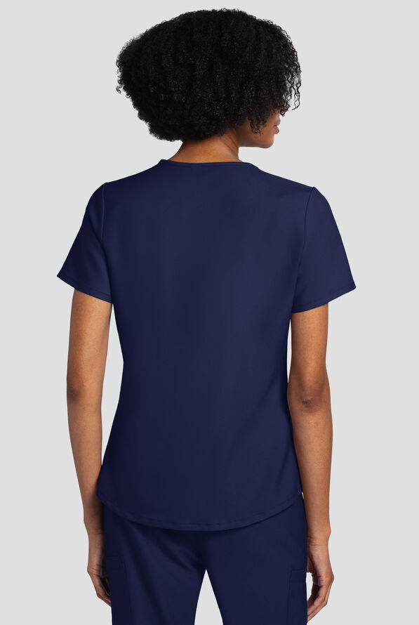 Cherokee Workwear Originals Ultra Women's 3-Pocket V-Neck Scrub Top - Navy - 3