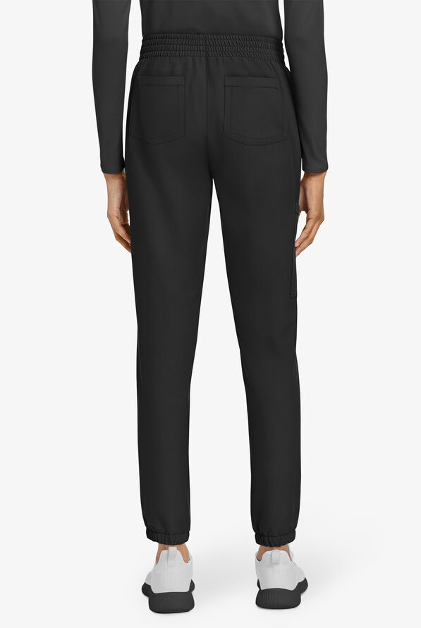 Cherokee Workwear Originals Ultra Women's 5-Pocket Drawstring Jogger Scrub Pants - Black - 4