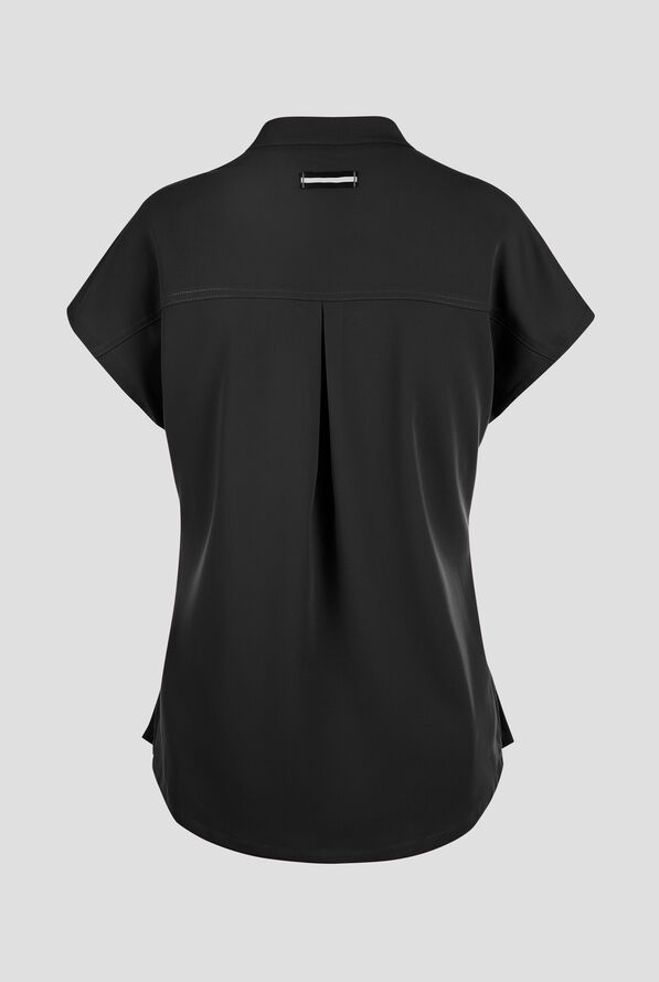 koi Next Gen Superhuman Women's 2-Pocket STRETCH Dolman Sleeve Scrub Top - Black - 2