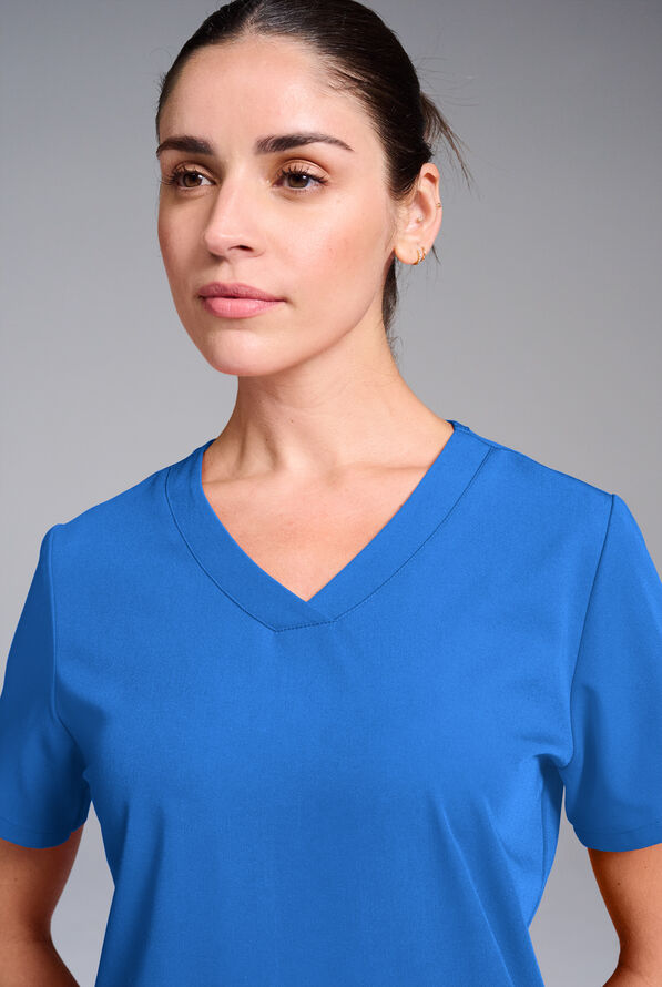 Hypothesis Women's Base 3 Pocket V-Neck Scrub Top - Royal - 4