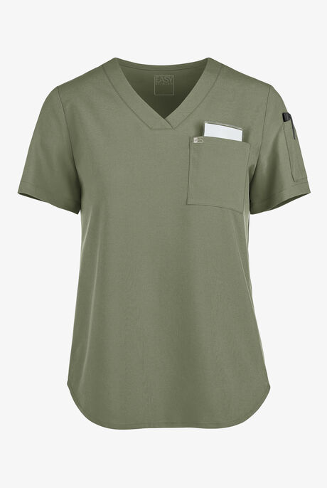 Easy STRETCH Chloe Women's 3-Pocket V-Neck Tuck-In Scrub Top