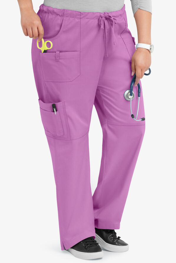 Pantalón médico UA Butter-Soft STRETCH con 8 bolsillos para mujer - Orchid - 4