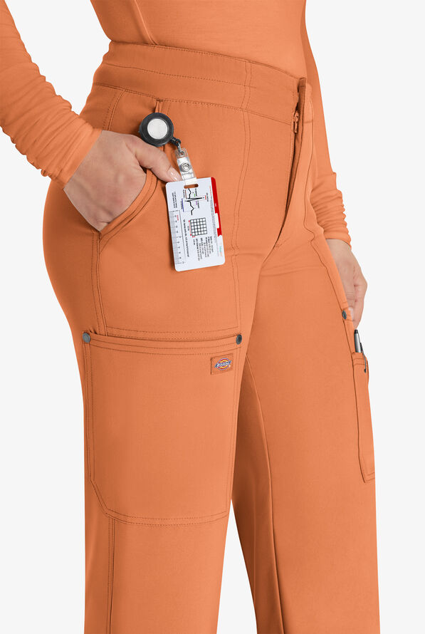 Dickies EDS NXT Women's 5-Pocket Straight Leg Cargo Scrub Pants - Ginger Glow - 3
