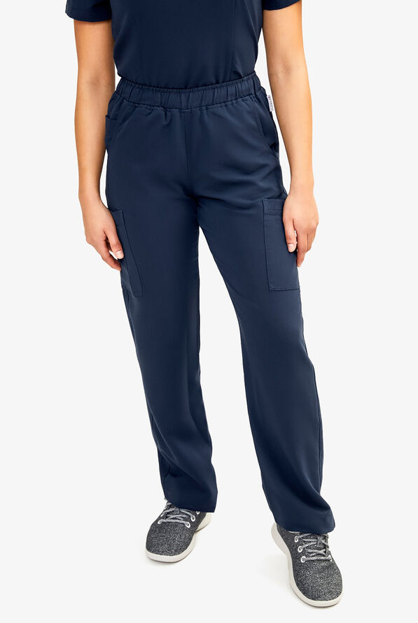 Pantal&oacute;n m&eacute;dico Keswi con cord&oacute;n interior y 9 bolsillos para mujer - Navy - 1