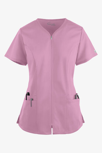 Blusa m&eacute;dica UA Butter-Soft STRETCH con cremallera y 4 bolsillos para mujer