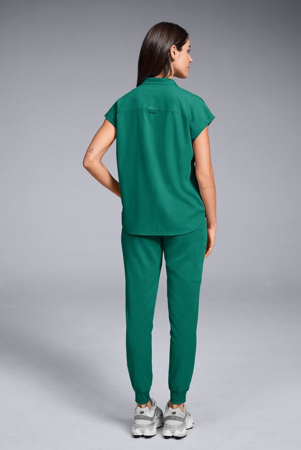 Hypothesis Women's Meta Oversized Dolman Sleeve Scrub Top - Hunter - 2