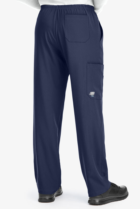Skechers by Barco Structure Men's 4-Pocket STRETCH Cargo Scrub Pants - Navy - 2