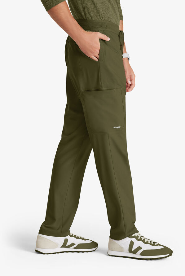 Grey's Anatomy by Barco Evolve STRETCH Highland Men's 5-Pocket Slim Leg Cargo Scrub Pants - Fern - 2