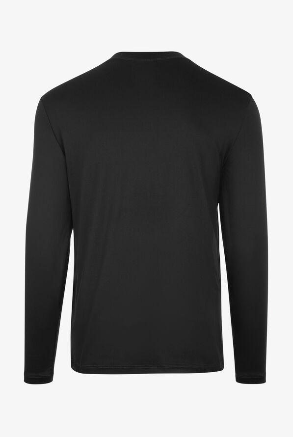 Cherokee Men's STRETCH Long Sleeve Knit Underscrub - Black - 2