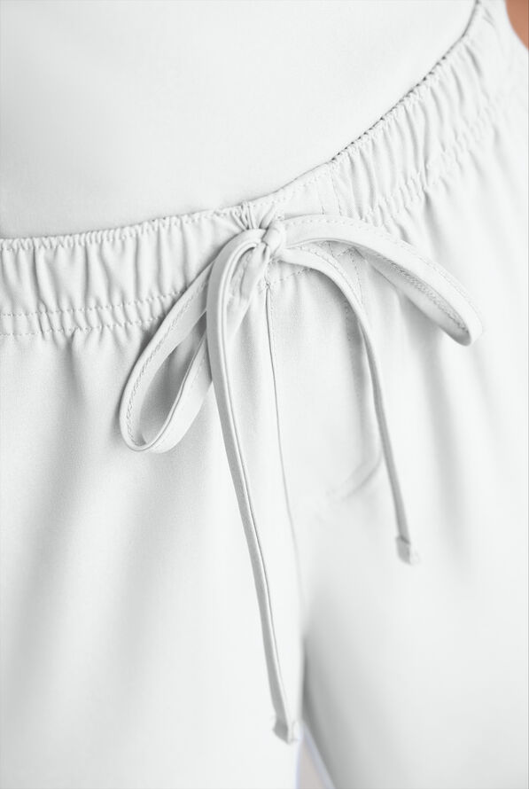 Easy STRETCH Eden Women's 4-Pocket Drawstring Scrub Pants - Petite - White - 4