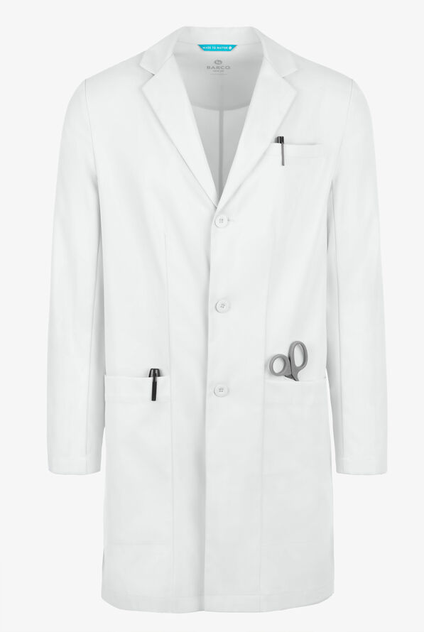 Barco Men's Verse 38" 3-Pocket Lab Coat - White - 1