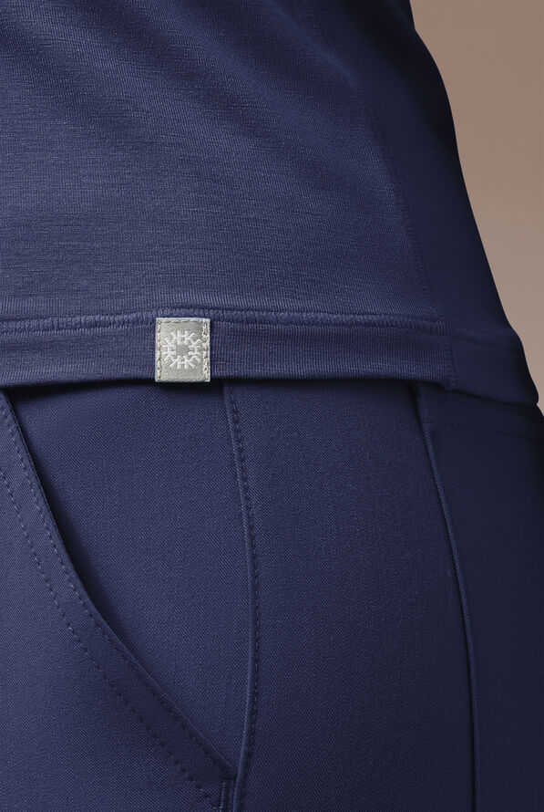 Camiseta médica manga larga Hypothesis Inner K STRETCH de punto tejido con cuello de imitación para mujer - Navy - 5