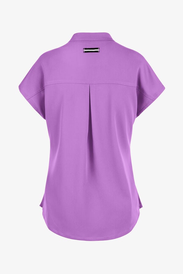 koi Next Gen Superhuman Women's 2-Pocket STRETCH Dolman Sleeve Scrub Top - Passion Lilac - 2