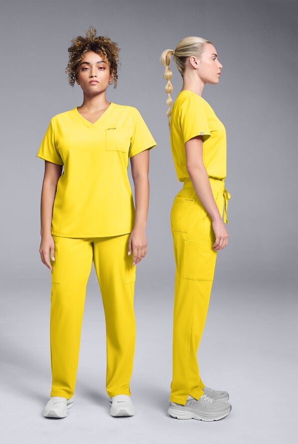 Blusa m&eacute;dica Hypothesis Base con cuello en V para mujer - Chroma - 2