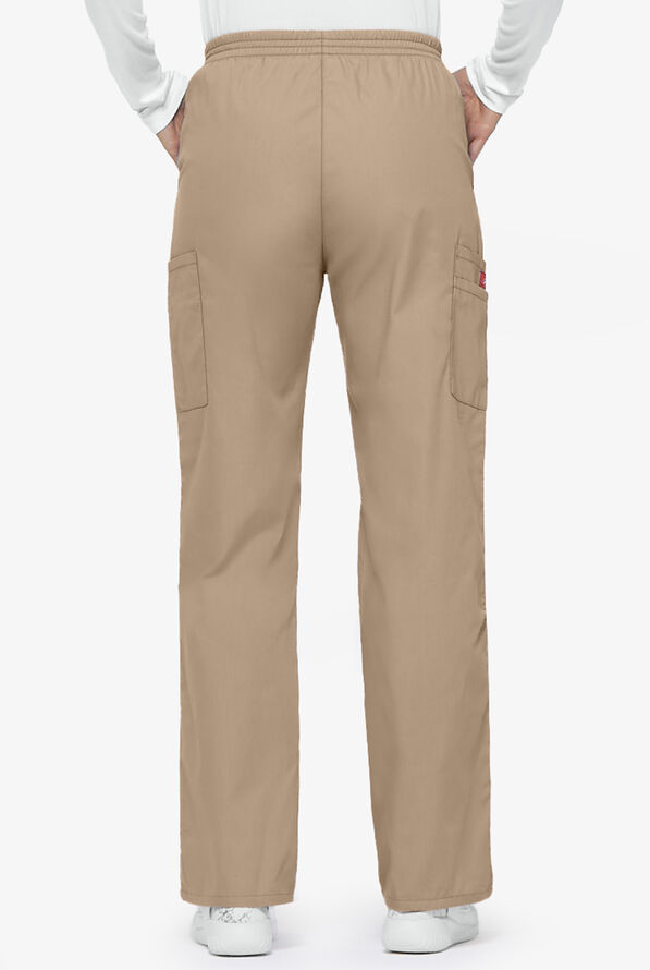 Dickies EDS Signature Women's 6-Pocket Classic Fit Pull-On Scrub Pants - Dark Khaki - 2