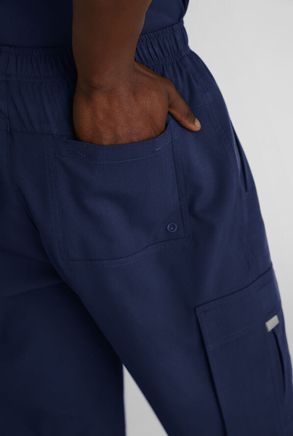 Pantal&oacute;n m&eacute;dico Grey's Anatomy&trade; by Barco Emerge Nolan STRETCH estilo cargo con 3 bolsillos para hombre - Indigo - 5