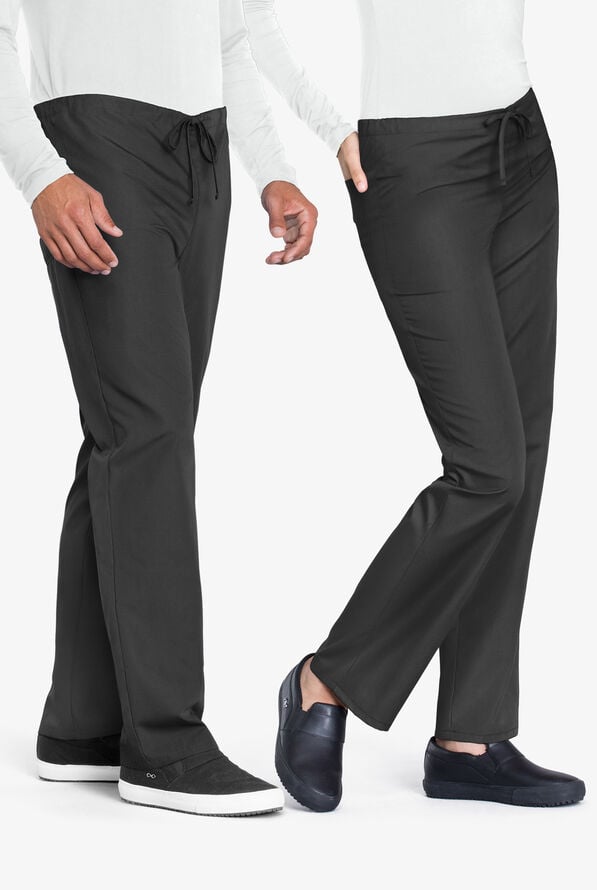 Conjunto unisex de uniforme médico Vital Threads con cuello en V y 3 bolsillos - Black - 2