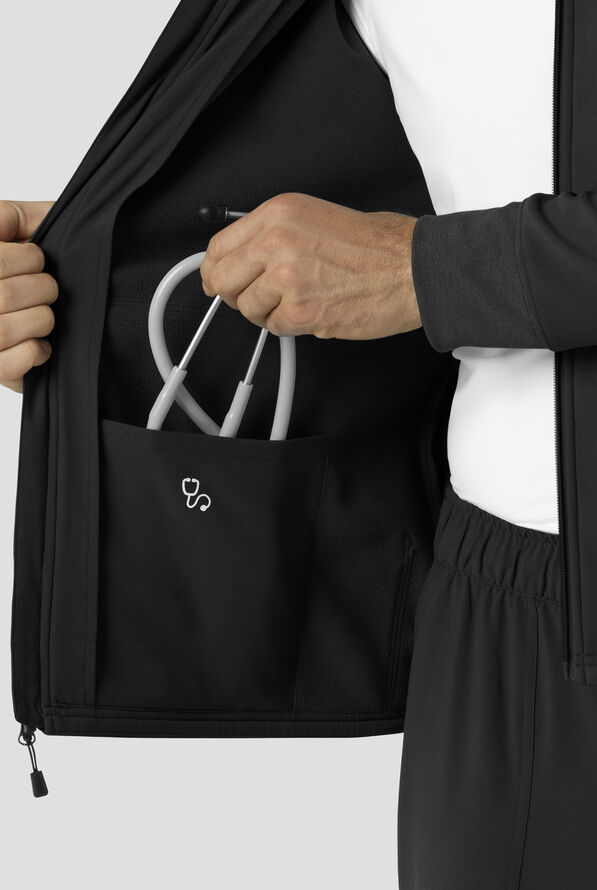 Chaqueta m&eacute;dica con capucha Carhartt Force Rugged de felpa doble capa con cremallera y 3 bolsillos para hombre - Black - 4