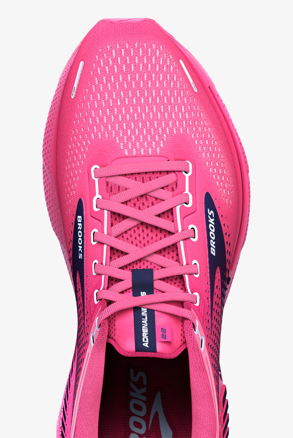 Brooks Women's Adrenaline GTS 22 Rose/Peacoat/Kentucky Blue Athletic Lace Up Nursing Shoes - Rose - 2