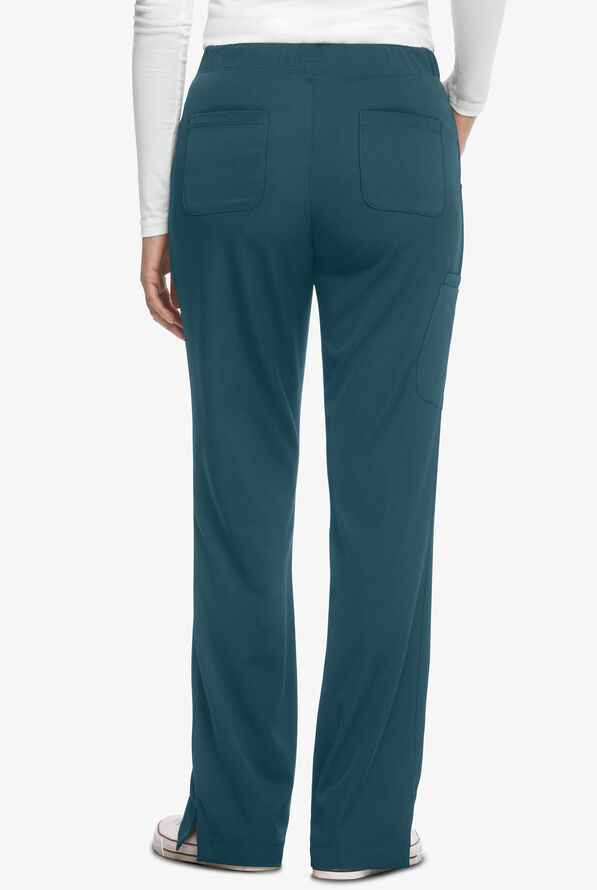 HH Works by Healing Hands Rebecca Women's 6-Pocket STRETCH Drawstring Waist Cargo Scrub Pants - Petite - Caribbean Blue - 2