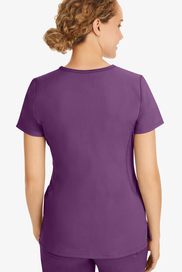 Healing Hands Purple Label Juliet Women's 2-Pocket STRETCH Princess Seam Scrub Top - Eggplant - 4