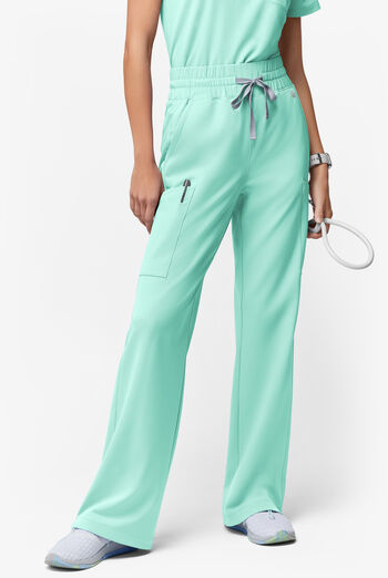 Pantal&oacute;n m&eacute;dico ReSurge Crystal de tiro alto con piernas anchas y 7 bolsillos para mujer