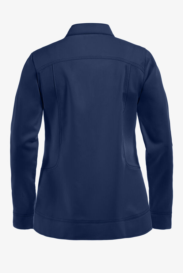 Healing Hands Purple Label Dakota Women's 2-Pocket STRETCH Scrub Jacket - Navy - 3