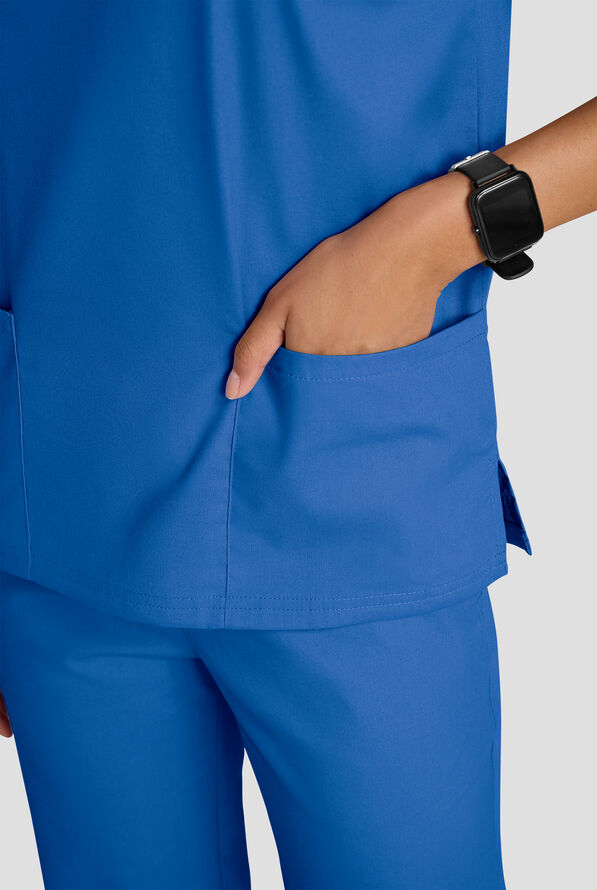 Strictly Scrubs Women's 4-Pocket Scrub Set - Royal - 4