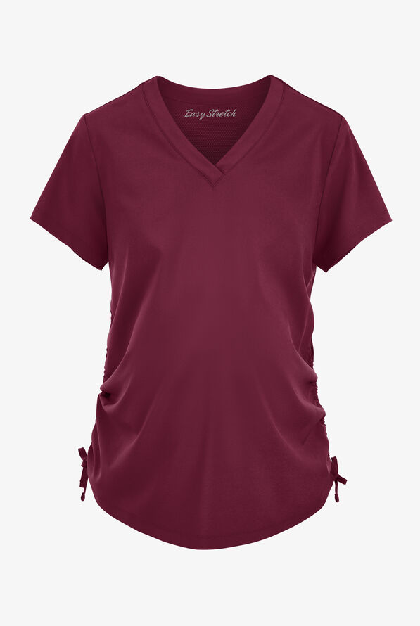 Blusa médica de maternidad Easy STRETCH Tori con espalda de malla refrescante para mujer - Wine - 1
