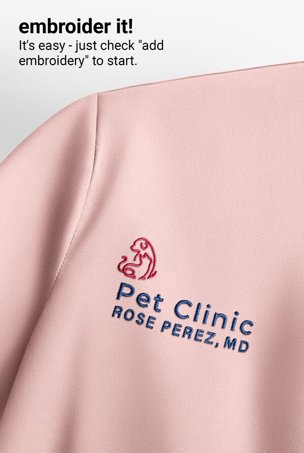 Dickies EDS NXT Women's 1- Pocket Tuck In Henley Scrub Top - Canyon Rose - 3