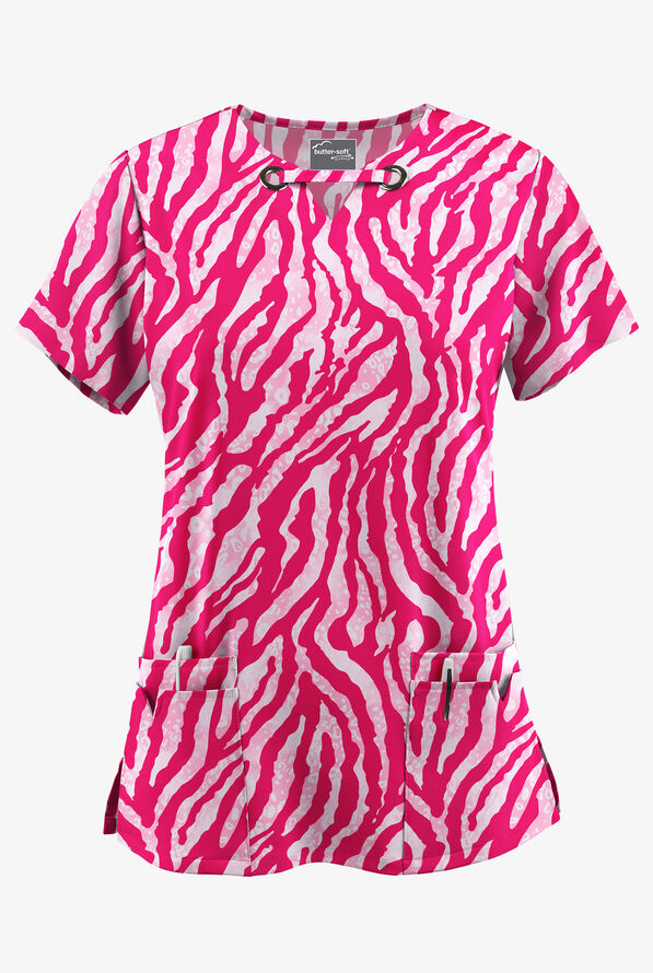 UA ButterSoft STRETCH Tiger Stripes Fuchsia Women's 4Pocket Large
