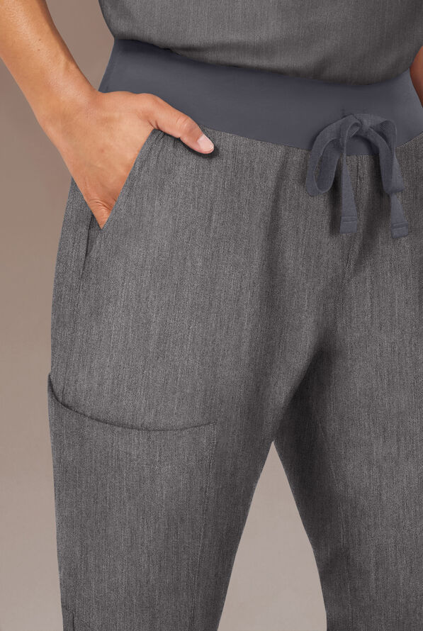 Hypothesis Women's Base 7-Pocket Straight Leg Cargo Scrub Pant - Graphite - 4