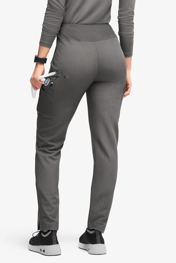 Pantalón médico Movement by Butter-Soft Carina estilo yoga con piernas delgadas y 7 bolsillos para mujer - Graphite Heather - 3