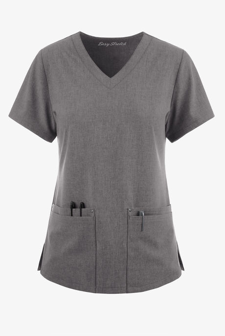 Easy STRETCH Lina Mitered Women's 4-Pocket V-Neck Scrub Top