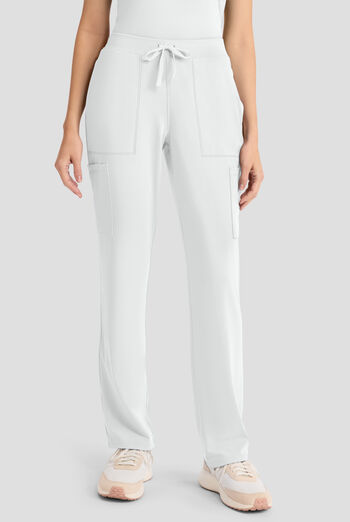 Cherokee Achieve Women's 5-Pocket STRETCH Elastic Waist Drawstring Cargo Scrub Pants