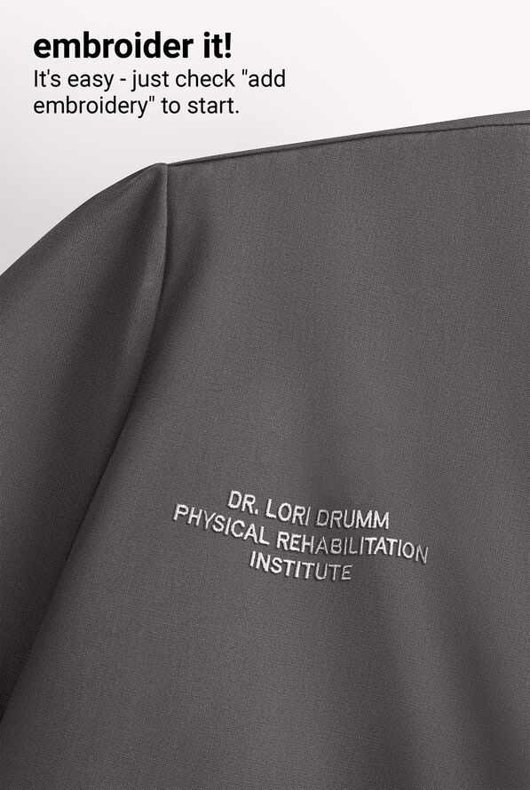 Wink Renew Knit Women's 4-Pocket STRETCH Front Zip Scrub Hoodie Jacket - Pewter - 5