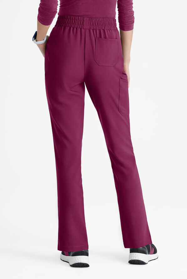 Grey's Anatomy by Barco Evolve STRETCH Cosmo Women's 6-Pocket Cargo Scrub Pants - Wine - 3