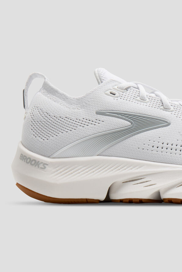 Brooks Women's Glycerin Flex White/Black/Biscuit Athletic Lace Up Shoes - null - 4