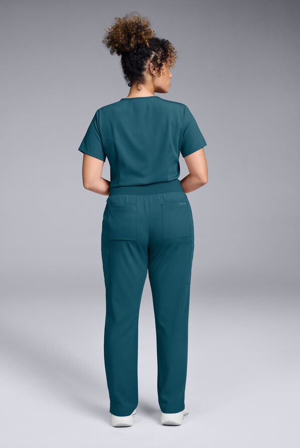 Hypothesis Women's Base V-Neck Tuck-In Scrub Top - Caribbean Blue - 3