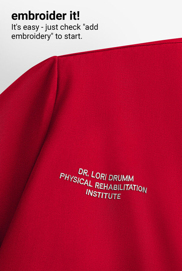 Grey's Anatomy by Barco Evolve STRETCH Journey Men's 1-Pocket Tuck In V-Neck Scrub Top - Red - 5