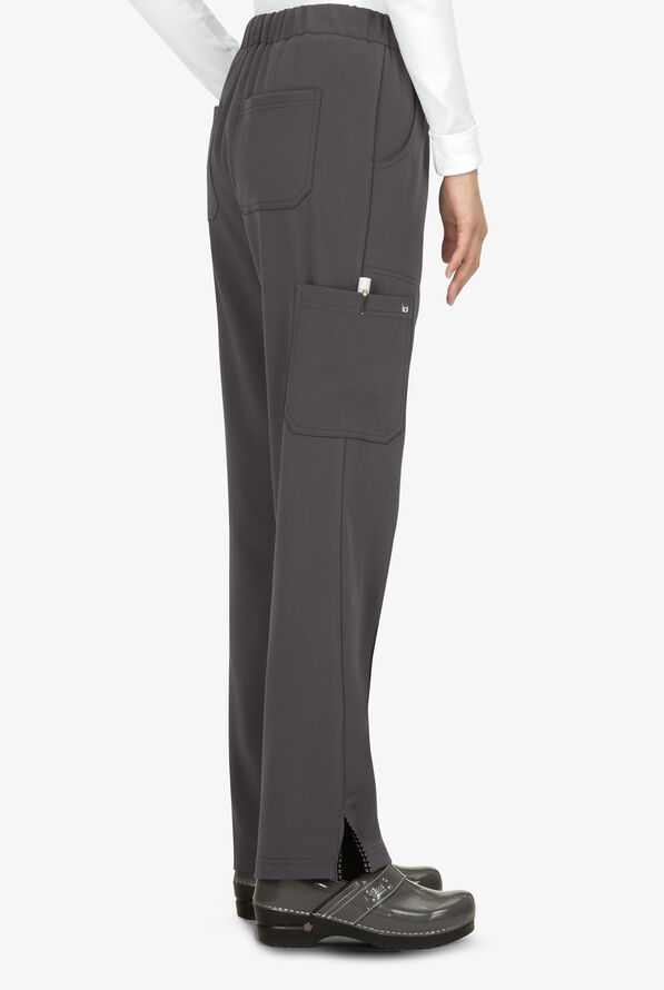 koi Next Gen Everyday Hero Women's 5-Pocket STRETCH Drawstring Cargo Scrub Pant - Charcoal - 2