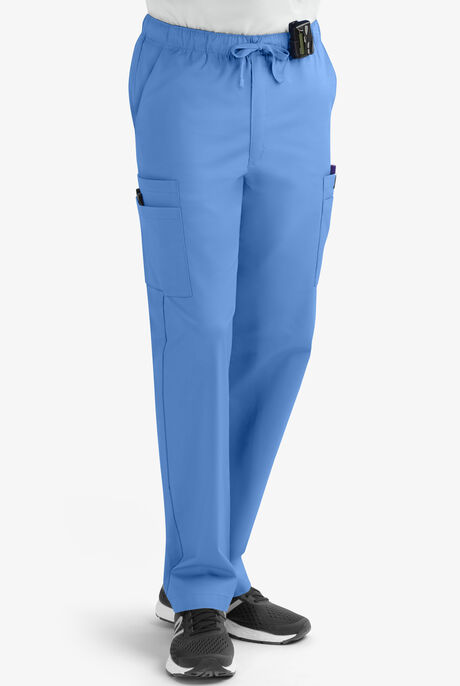 Butter-Soft Core Men's 7-Pocket Zip Front Cargo Scrub Pants