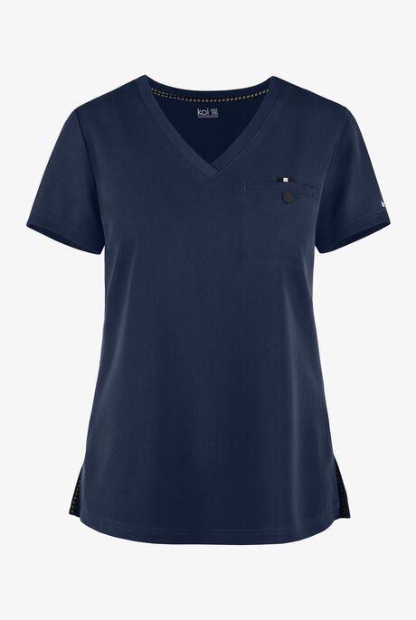 koi Next Gen Ready to Work Women's 1-Pocket STRETCH V-Neck Scrub Top